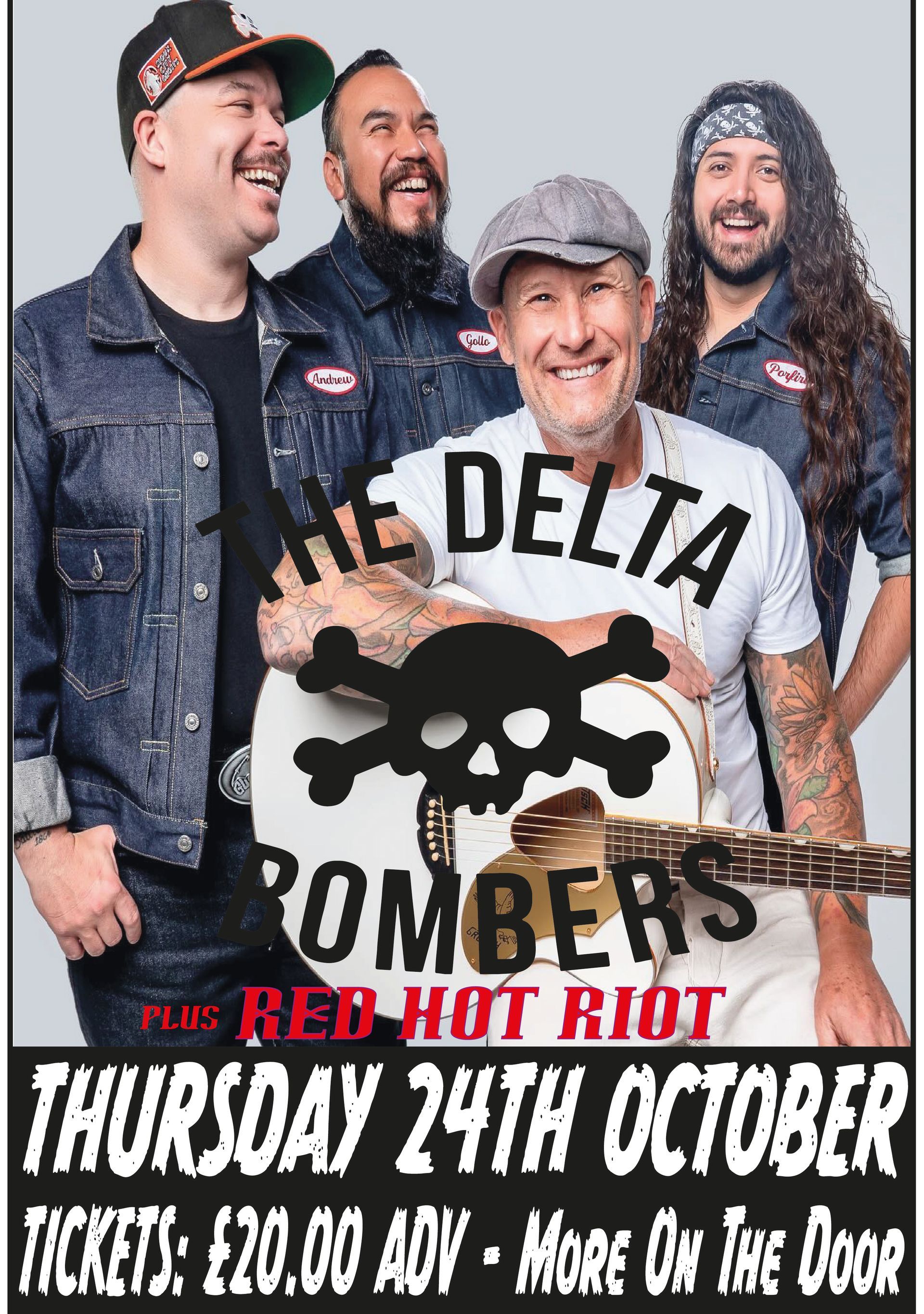 A poster for a band called the delta bombers