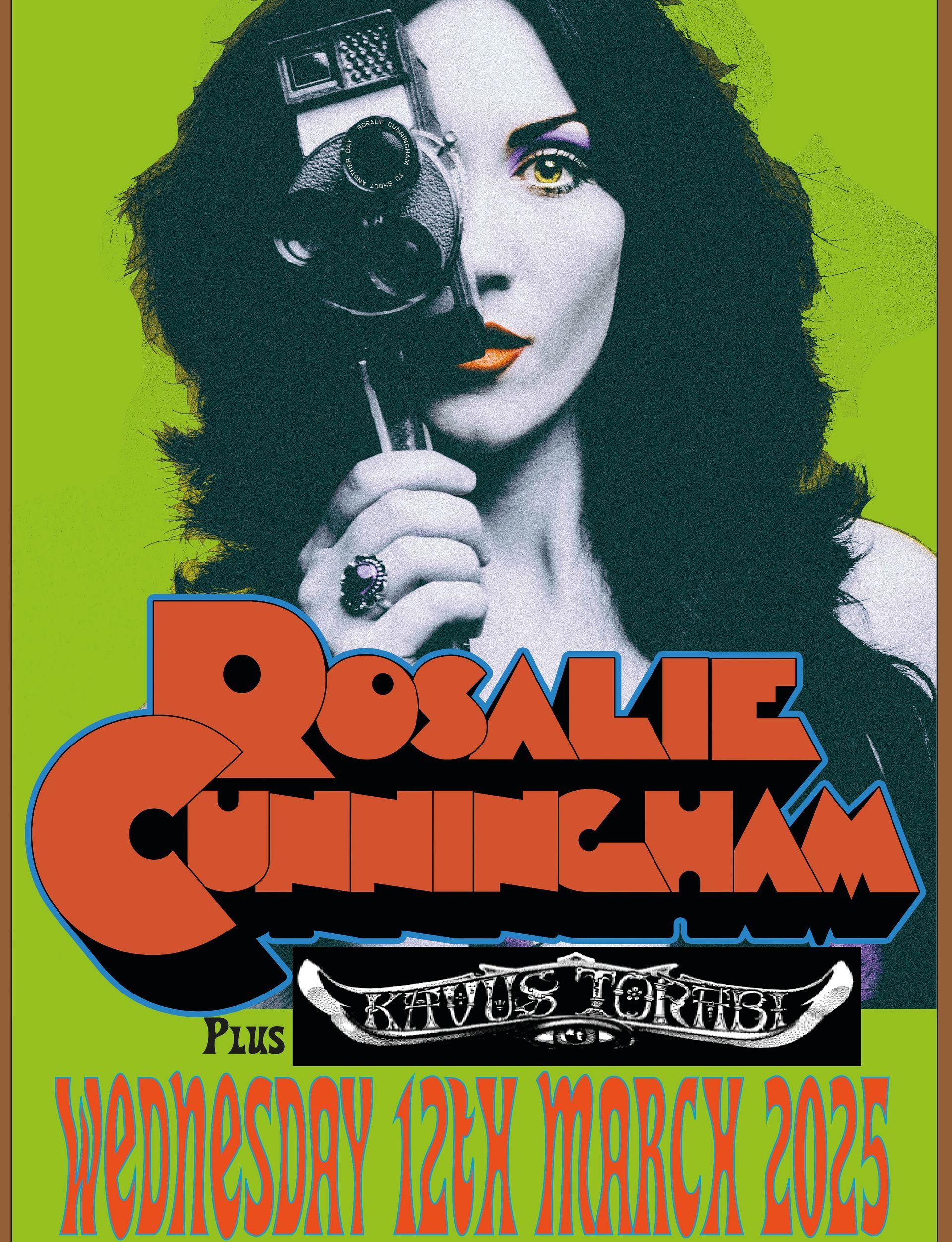 A poster for rosalie smith shows a woman holding a flower