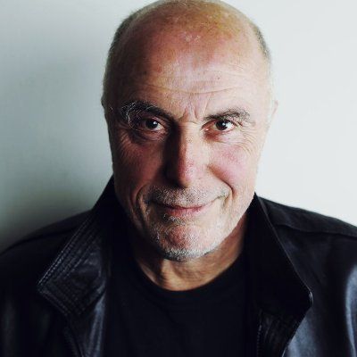 The image is of Atilla The Stockbroker punk poet spoken word performer