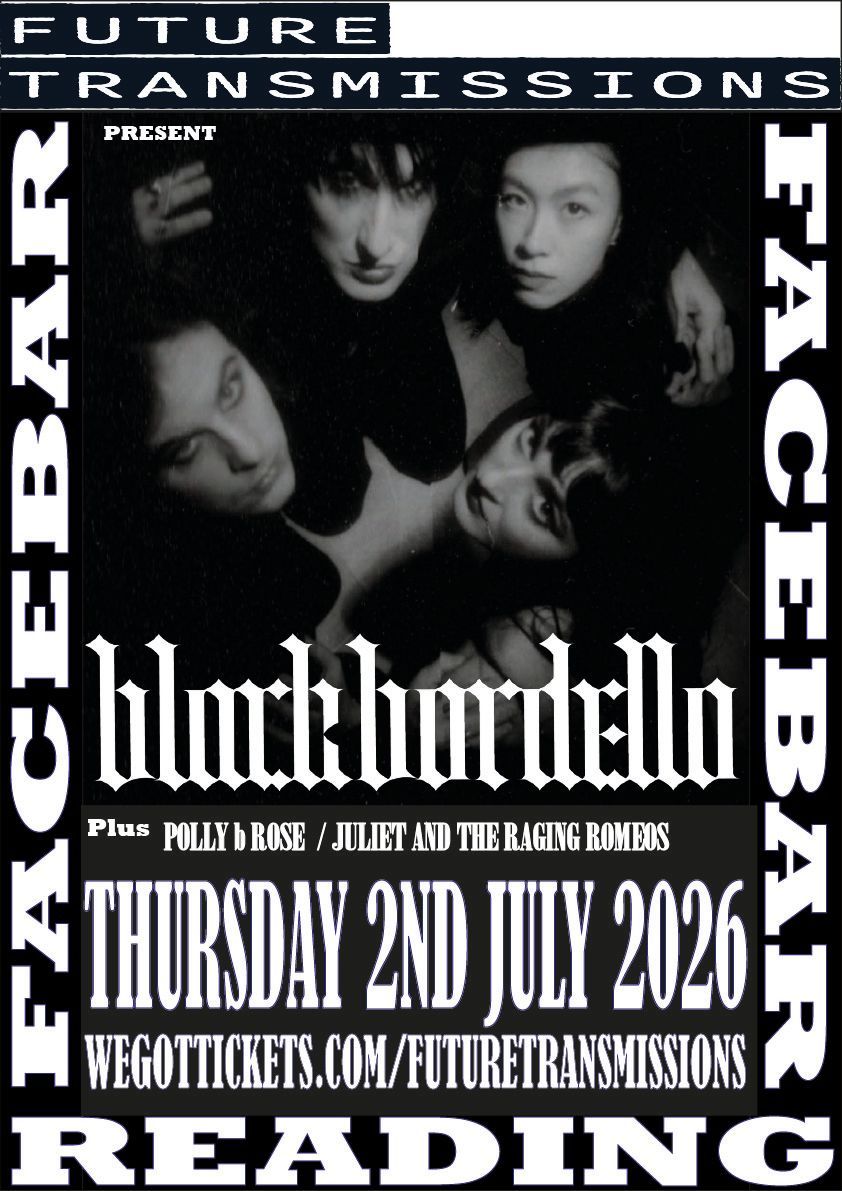 A Picture of Black Bordello's faces in a circle