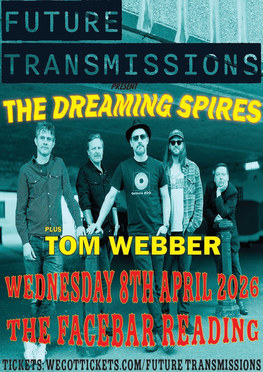 A Poster of The Dreaming Spires on a blue background