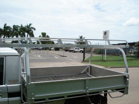 A Truck With A Ladder Rack On Top Of It — Dalrymple Sheet Metal In Mackay, QLD
