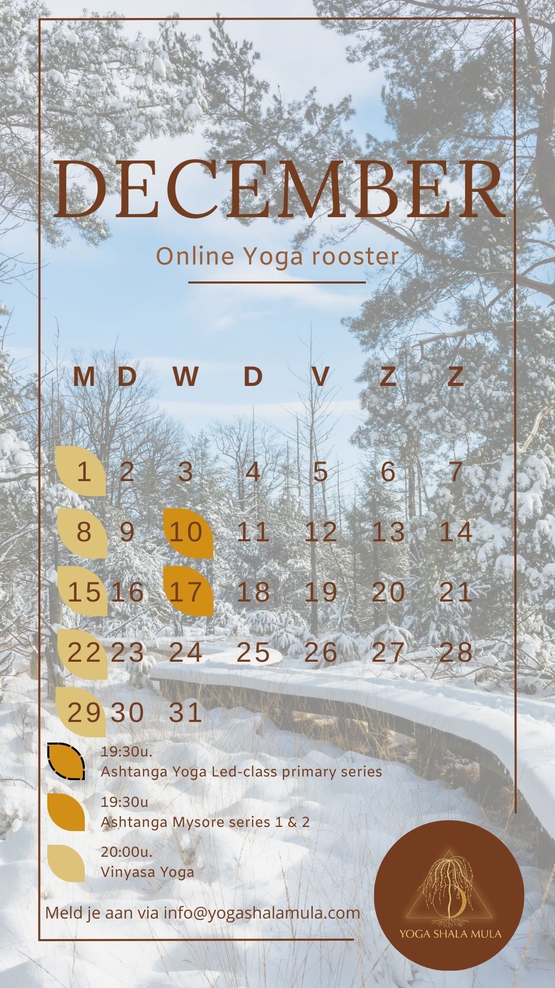 November online Yoga les rooster