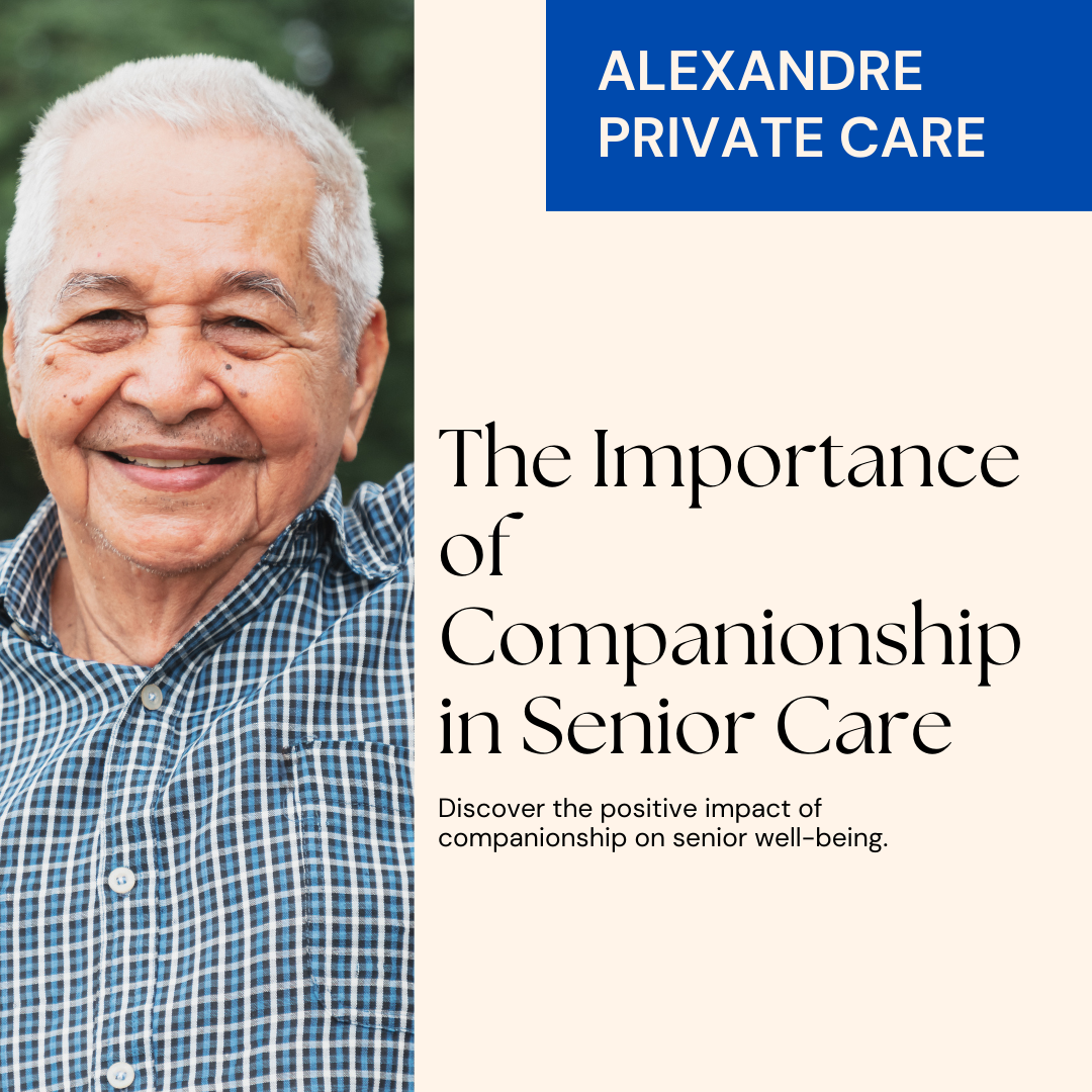 Smiling senior man with headline: 