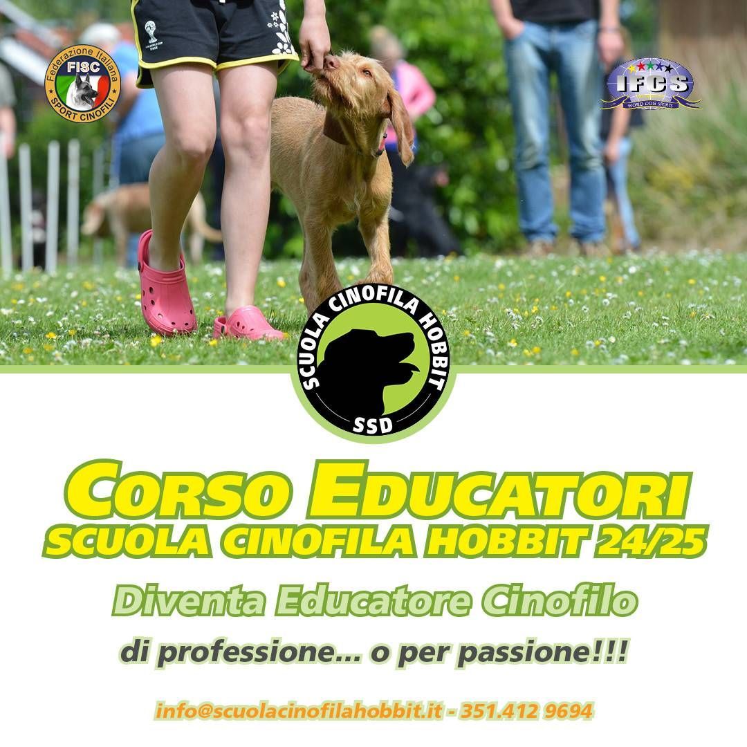 Corso educatori cani scuola cinofili hobbit