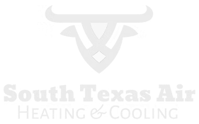 Logo for South Texas Air: A bull's head icon above the text 