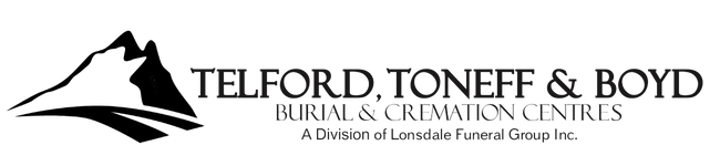 Telford Toner & Boyd Funeral & Cremation Centres logo with stylized mountain and business name