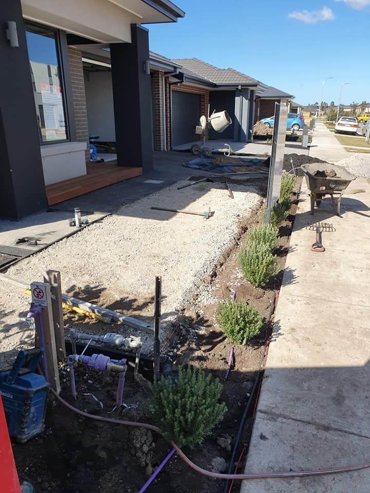 small garden makeover in progress