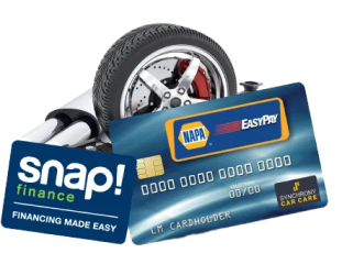 A napa easypay credit card next to a tire | Driven Auto Care