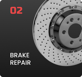 A picture of a brake disc that says brake repair | Driven Auto Care