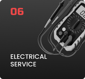 A black and white image of an electrical service | Driven Auto Care