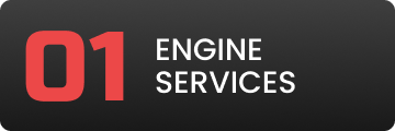 A black button with the words engine services on it | Driven Auto Care