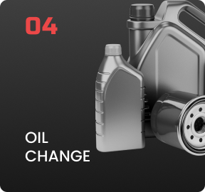 A picture of oil bottles and a filter that says oil change | Driven Auto Care