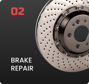 A picture of a brake disc that says brake repair | Driven Auto Care