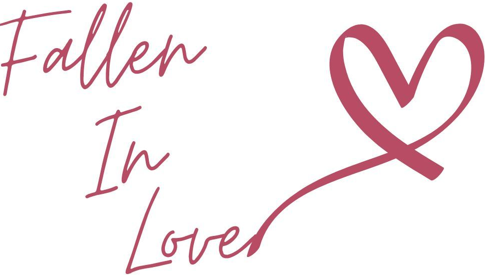 Pink heart graphic with cursive text: