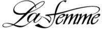 "La Femme" script logo in black.