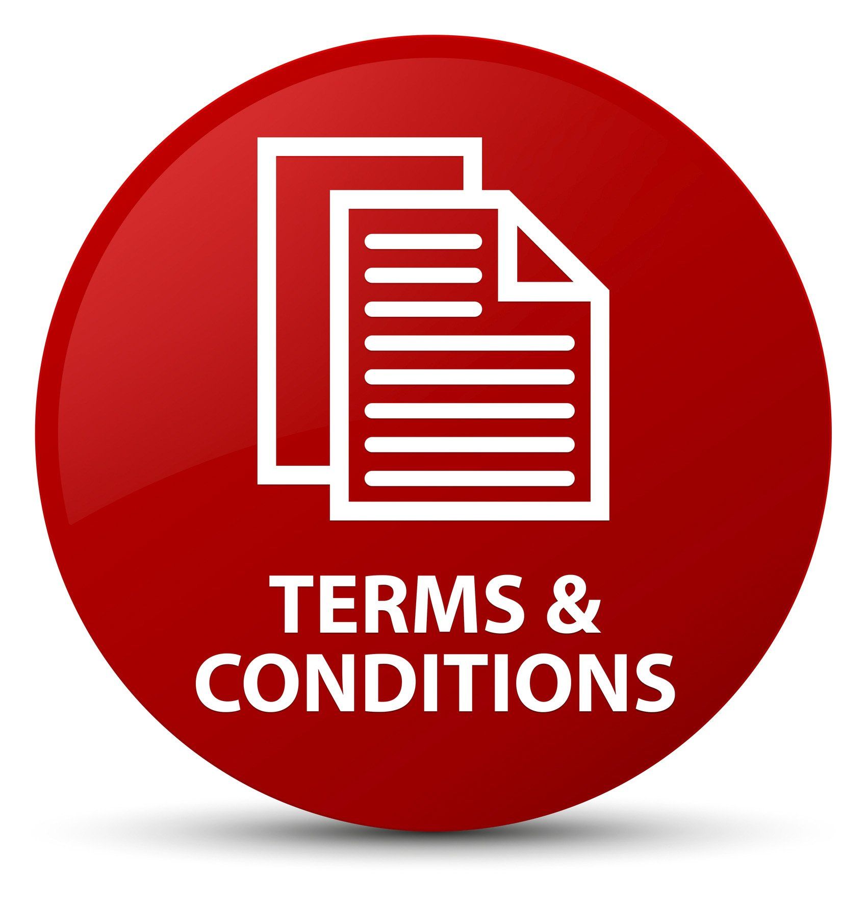 Terms and conditions (pages icon) red round button