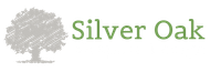 Silver Oak logo with a sketched tree and green text.