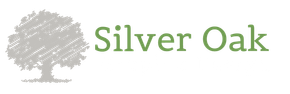 Silver Oak logo with a sketched tree and green text.