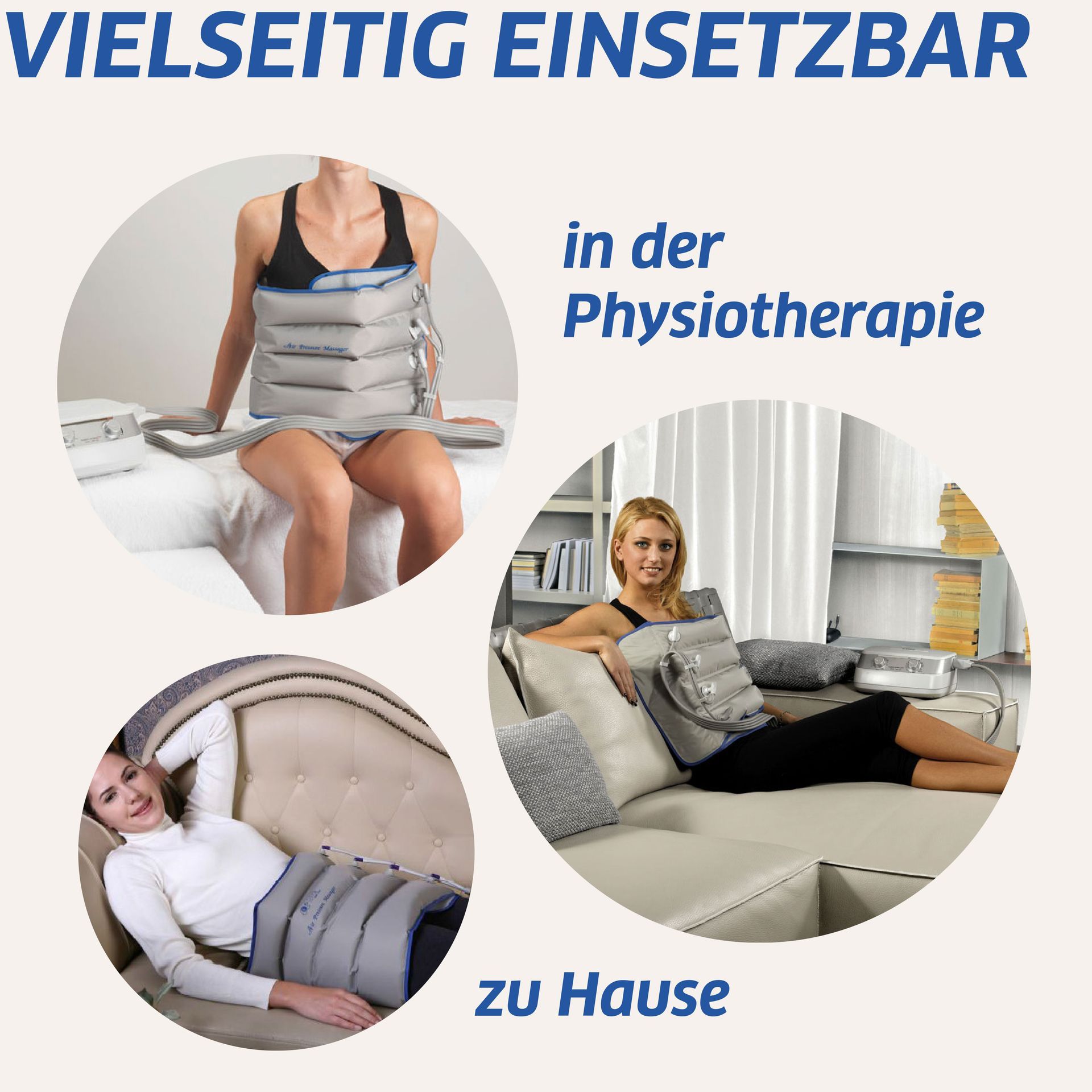 Eine Frau sitzt auf einem Bett und liegt auf einer Couch.