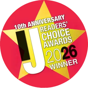 Atlas Window & Carpet Cleaning 2026 Marin Independent Journal Readers’ Choice winner logo for best window and carpet cleaning company in Marin County.
