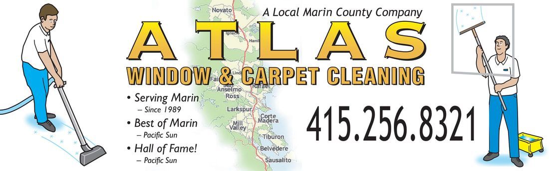 A poster for atlas window and carpet cleaning