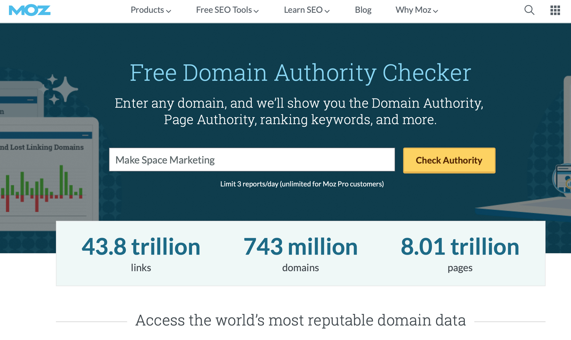 Mom free domain authority checker