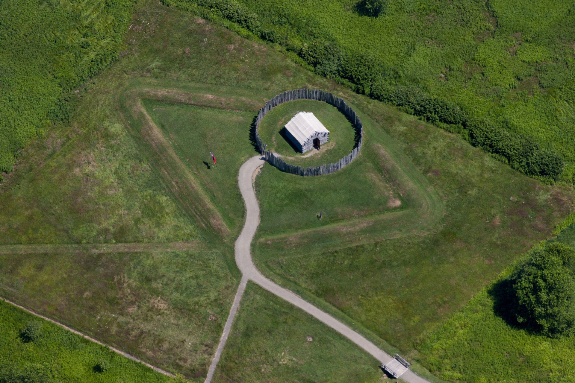 fort necessity drone shot