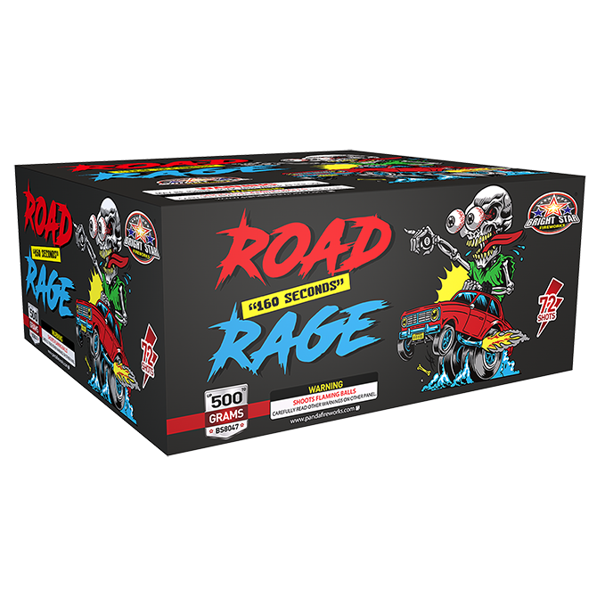 Long lasting cake with 72 shots of dazzilngly red, white, & blue effects. 