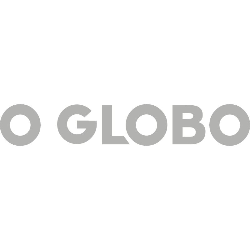Logotipo do jornal "O Globo" em texto cinza sobre fundo branco.