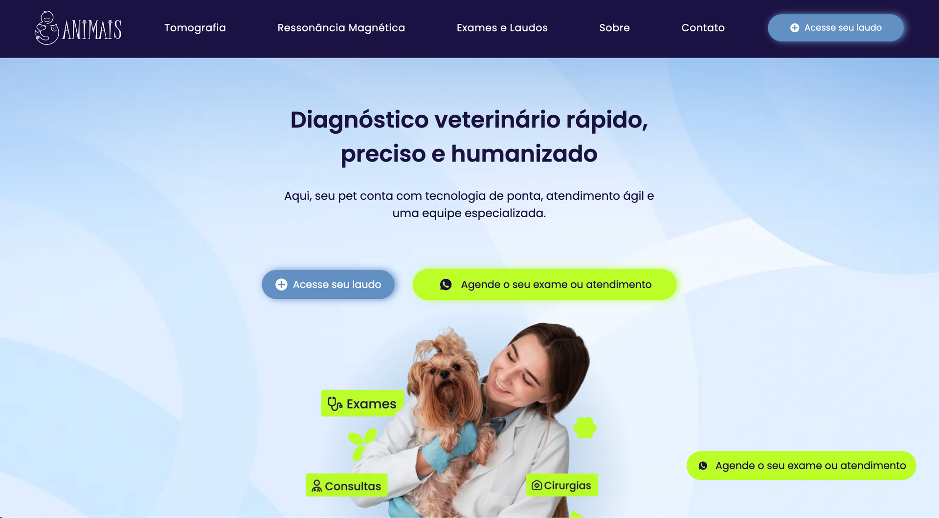 Site Clínica Veterinária: alta performance para Clínica Animais