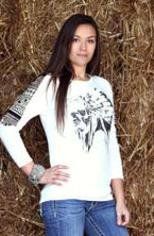 Western dress — Girl in white sweater in Sarasota, FL