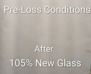 After phot of a chip repair with Ultra Bond's Crystal Quartz resin