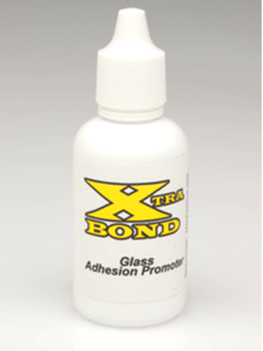 A bottle of xtra bond glass adhesion promoter