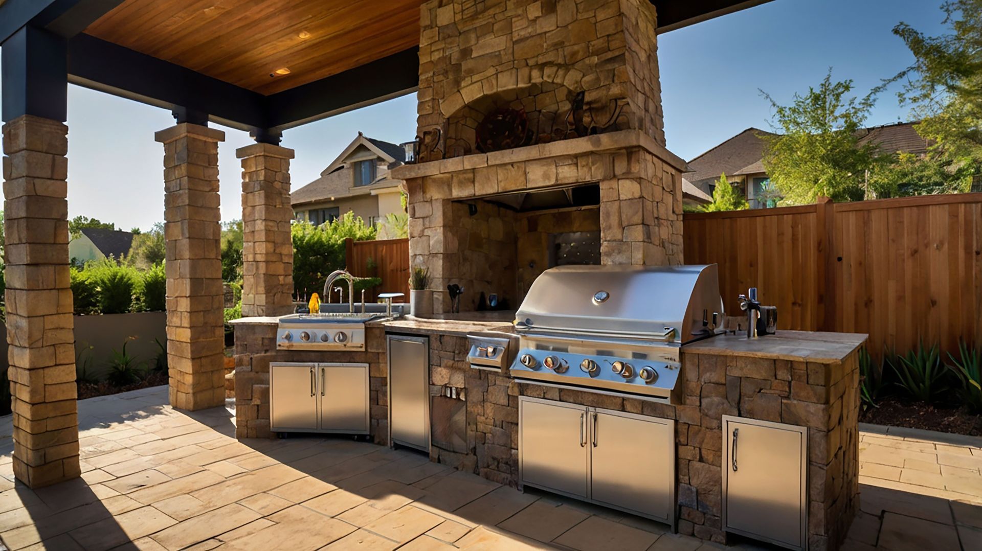 outdoor kitchen