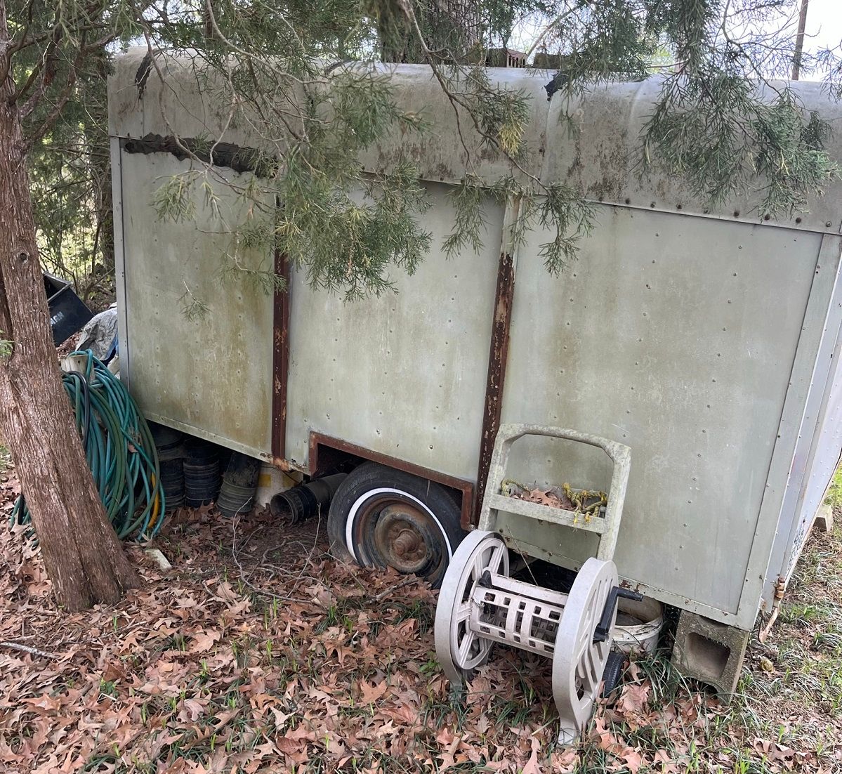 old utility trailer, trailer removal, demolition, titan junk removal