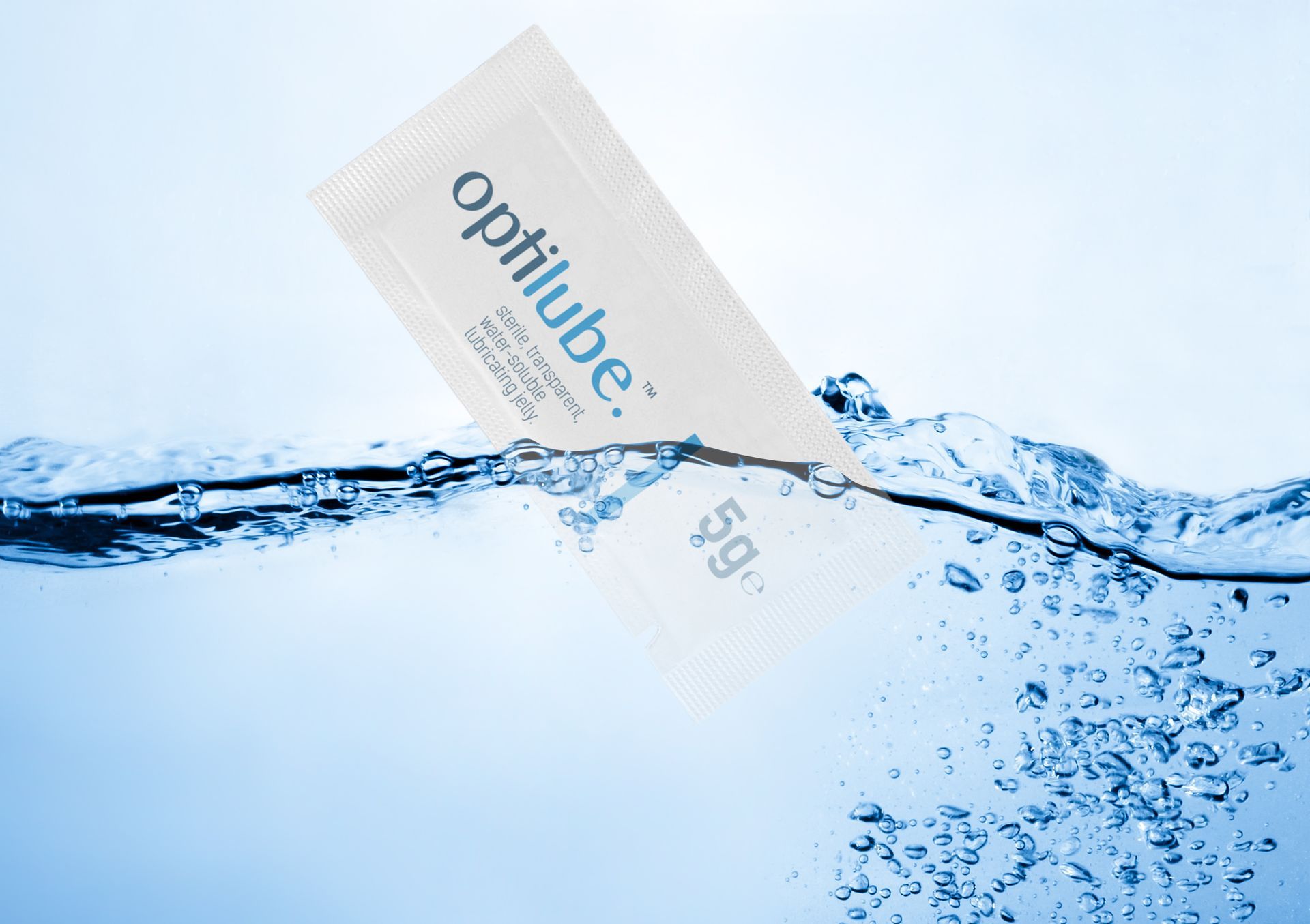 Optilube 5g sachet suspended in water