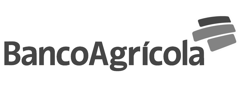 Banco Agrícola logo in gray. Text 