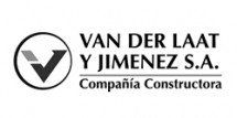 Logo of Van Der Laat Y Jimenez S.A., Compañía Constructora, with a circled V design.
