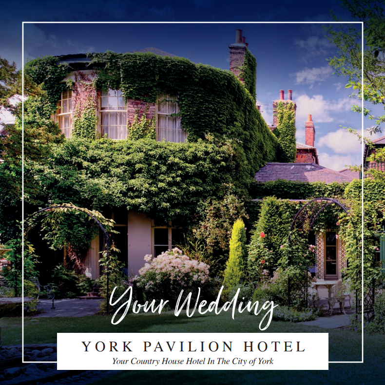 An advertisement for the york pavilion hotel shows a house covered in ivy