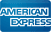 A blue sign that says american express on it
