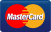 A close up of a mastercard logo on a blue background