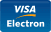 A blue sign that says visa electron on it