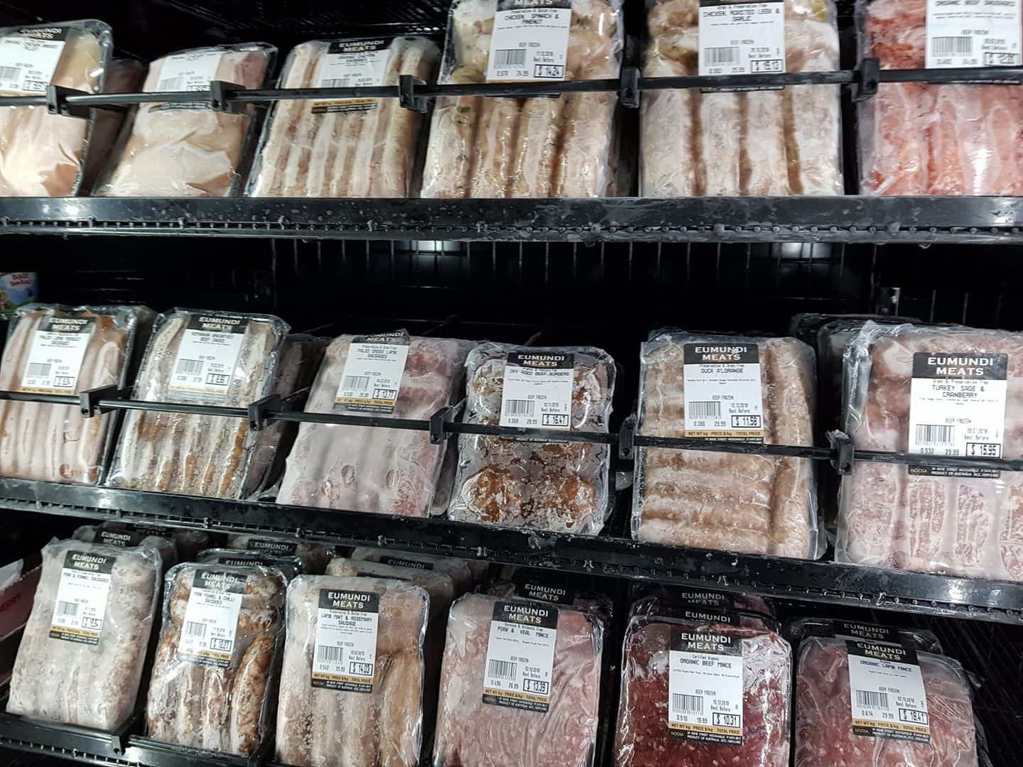 A Refrigerator Filled With A Variety Of Meats And Sandwiches — The Real Grocer In Golden Beach, QLD