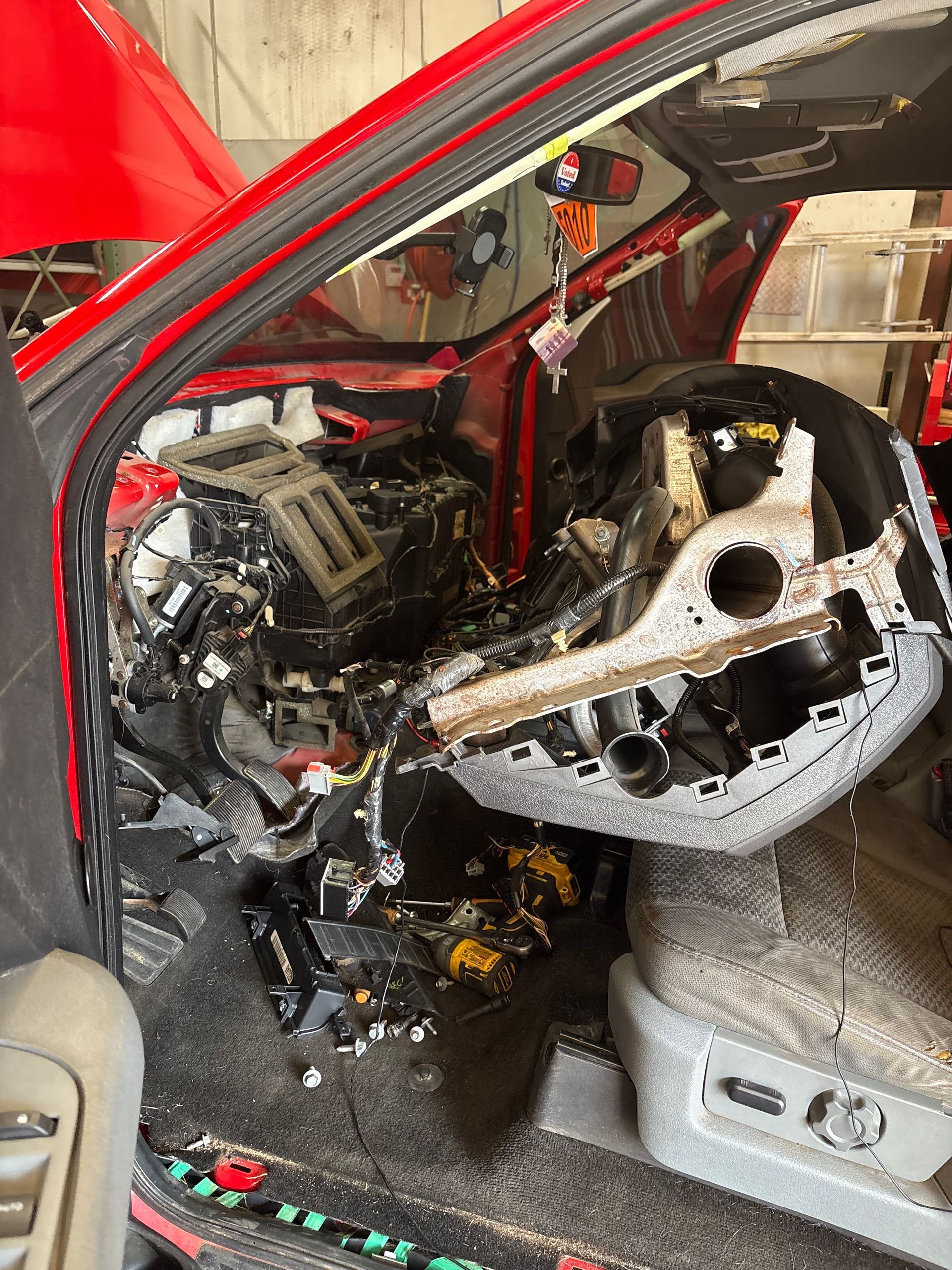 Dash removal on an F150 to replace the heater core