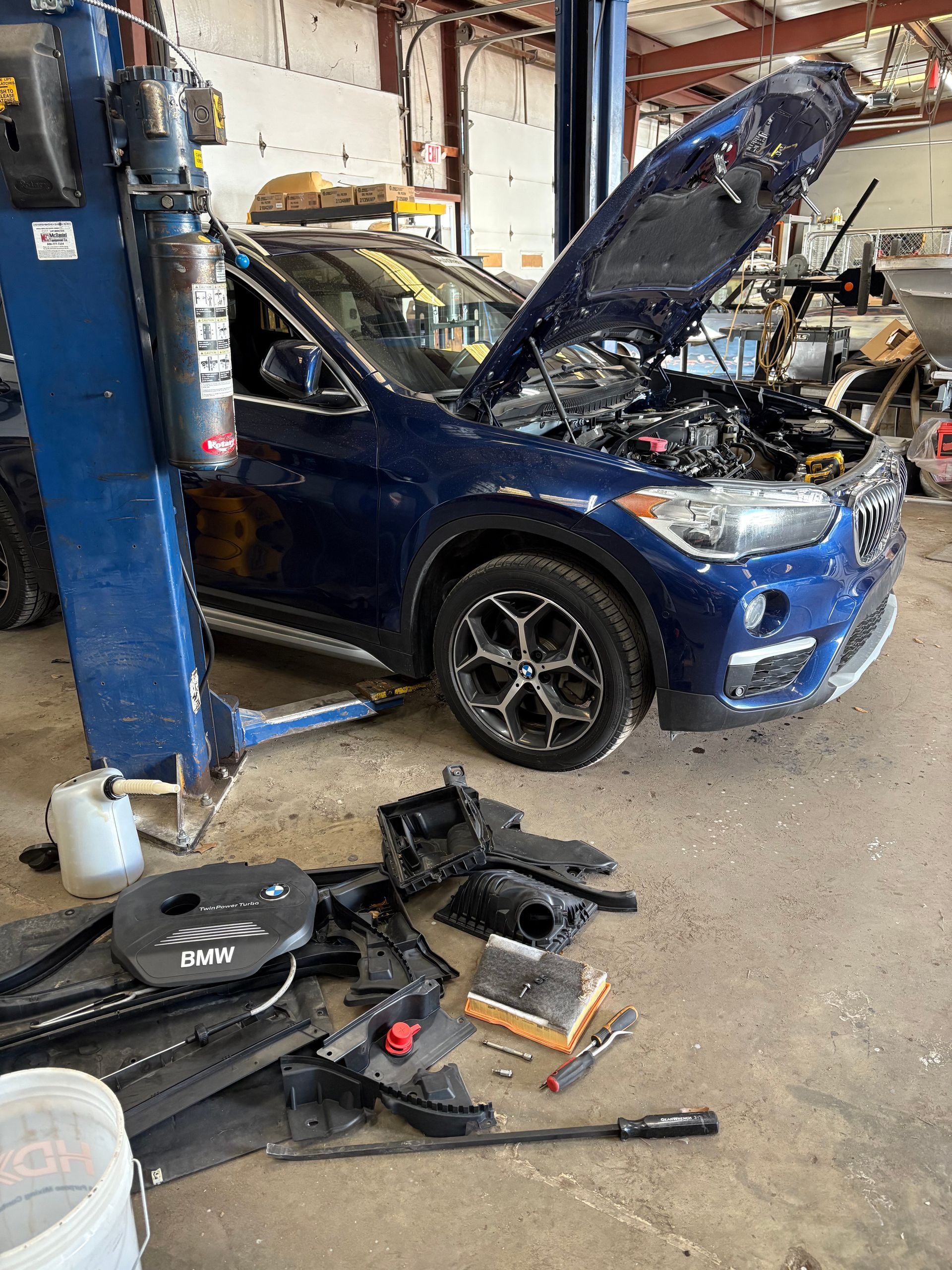 Customer had an unusual noise when in reverse. We found a faulty motor mount allowing the engine to make contact with the frame causing the noise.