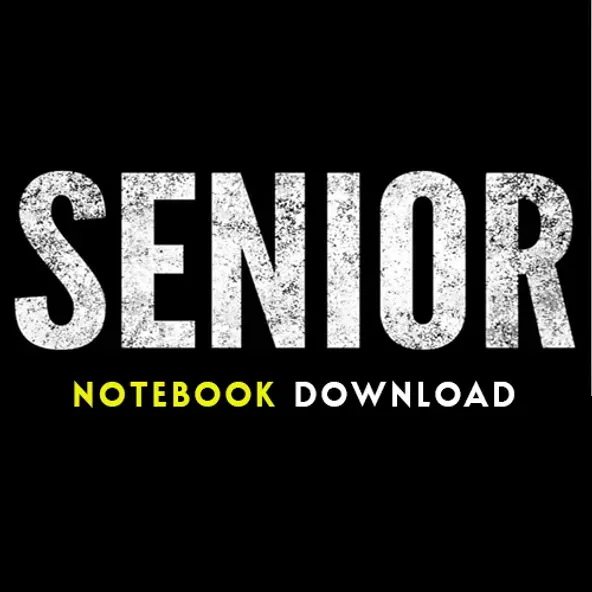 The words senior notebook download