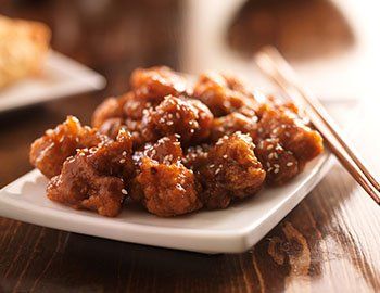 Orange Chicken With Chopstick