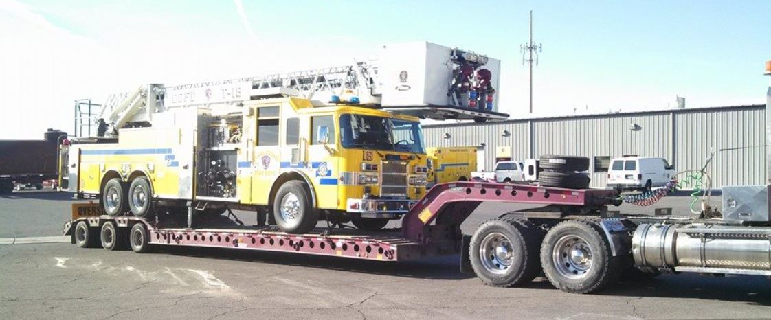 Transport Truck — Carrying  The Fire Truck in Las Vegas, NV