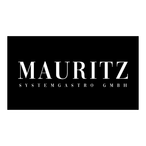 The mauritz system gastro gmbh logo is black and white.